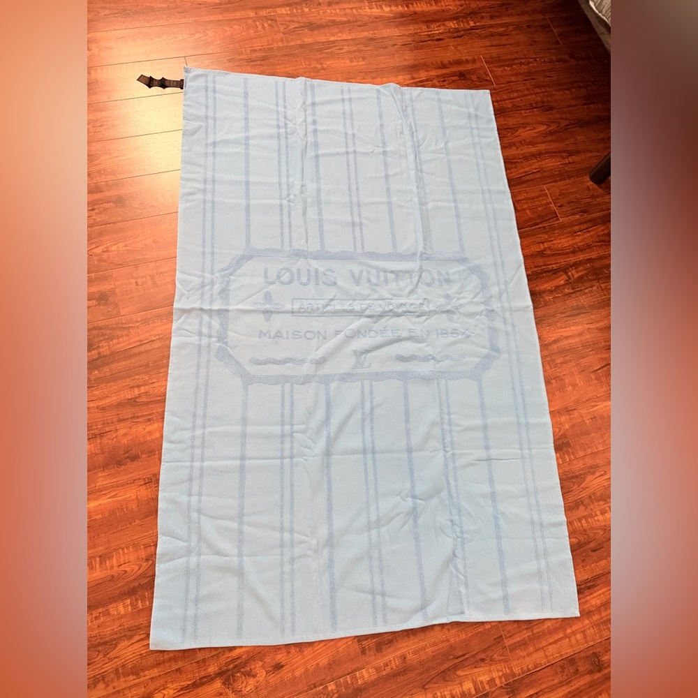 Louis Vuitton Light Blue Beach Collection Towel